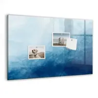 Tulup Whitebord - Abstract water - 60 x 40 cm - Blauw Memo Bord - Gratis 5 Sterke Magneten + Whiteboard Marker & Wisser - Stylish Memo Board - Magneetbord Rechthoekig - Planning Muur