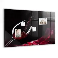 Tulup Whitebord - Wijn - 90 x 60 cm - Rood Magnetic Board - Gratis 5 Sterke Magneten + Whiteboard Marker & Wisser - Industrieel Wandbord - Magneetbord Muur - Inspiratiebord Kantoor