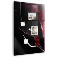 Tulup Whitebord - Gemorste wijn - 60 x 90 cm - Rood Memo Magneetbord - Gratis 5 Sterke Magneten + Whiteboard Marker & Wisser - Wanddecoratie Kantoor - Magneetbord Rechthoekig - Inspiratiebord Kantoor