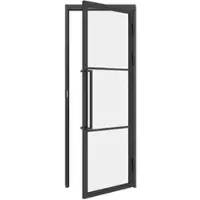 Inova complete glazen binnendeur - 99 x 236 - helder - 3 vakken - scharnieren rechts-incl. kozijn
