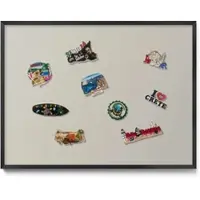Tulup Magneetbord met Zwarte Frame - Romig Magneetbord Met Effen Achtergrond - 80 cm x 60 cm - Crèmekleur - Magnetisch Wandbord - Magnetisch Bord Kindvriendelijk - Memobord Magnetisch