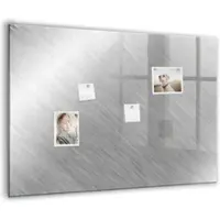 Tulup Whitebord - Metalen wand - 100 x 70 cm - Grijs Memobord Keuken - Inclusief Gratis Magneten & Marker & Spons - Wanddecoratie Kantoor - Magneetbord Keuken - Productiviteit Tools