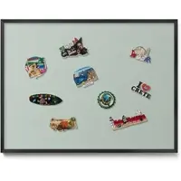 Tulup Magneetbord met Zwarte Frame - Lichtgroen Magneetbord in Effen Kleuren - 80 cm x 60 cm - Celadon kleur - Magneetbord met Effen Frame - Magnetisch Bord Decoratief - Magneetbord Multifunctioneel