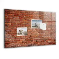 Tulup Whitebord - Oude bakstenen muur - 60 x 40 cm - Rood Magneetbord Rechthoekig - Gratis 5 Sterke Magneten + Whiteboard Marker & Wisser - Moderne Wanddecoratie - Magnetisch Memobord - Planning Muur