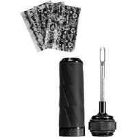 Muc Off Precision Tubeless Repair Capsule - Bandenreparatieset - Tubeless Plug Tool - Voor Racefiets Gravel en MTB - CNC-bewerkte Aluminium Behuizing - Inclusief 15 Pluggen - Met Ventieltool