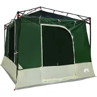 vidaXL Binnentent met dak met opslag Groen 290 x 288 x 234 cm taft
