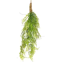 Viana Kunstmatige erwtenplant van jute om op te hangen, groen, H80cm