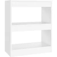 vidaXL Boekenkast/kamerscherm 60x30x72 cm wit
