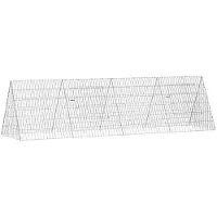 vidaXL Konijnenkooi zilver 215 x 55 x 55 cm Gegalvaniseerd staal