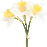 Viana Kunstnarcissen zijden bloemen witte narcis 40cm 3 st