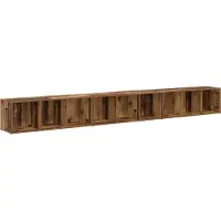 vidaXL Tv-meubelset 3 st 37 x 35 x 107 cm Oud Hout
