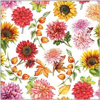 Ambiente Servetten bloemen thema - 20x stuks - 3 laags - 33 x 33 cm -Lente/Herfst - wegwerp servetjes - lunch servetten