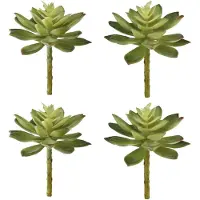 Viana Kunstmatige vetplanten Kunstplanten Groen Ø10cm 4 st., 4 Stück
