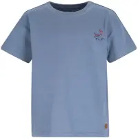 Like Flo Boys T-shirt met backprint lichtblauw Jongens Katoen Ronde hals - maat 146/152
