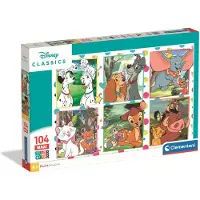 Clementoni Kinderpuzzel Disney Classic - Puzzel 104 Maxi Stukjes - Legpuzzel voor je Kind - Educatief Speelgoed - Puzzels voor Kinderen vanaf 4 Jaar