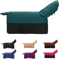 vidaXL Paardendeken Donkergroen en zwart 95 cm Polyester