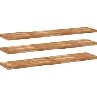 vidaXL Wandschappen 3 st zwevend olieafwerking 160x30x4 cm acaciahout