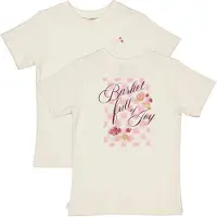 QPI T-shirt met backprint ecru Meisjes Katoen Ronde hals Backprint - maat 98