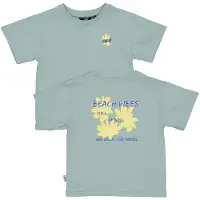QPI Mini T-shirt met backprint groen Jongens Katoen Ronde hals Backprint - maat 92