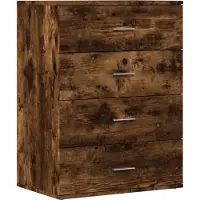 vidaXL Dressoir 60x39x80 cm bewerkt hout gerookt eikenkleurig