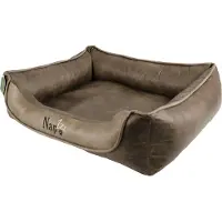 Gebr. De Boon Nap'zzz divan leatherlook duo donkerbruin/bruin 90x70 cm Napzzz