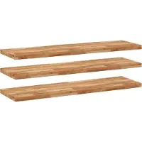 vidaXL Wandschappen 3 st zwevend olieafwerking 120x40x4 cm acaciahout