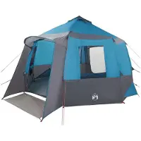 vidaXL Cabin Tent 12-Person 10-persoons Blauw en Grijs