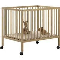 Vipack Babypark Dino | 95 x 75 cm | verstelbaar | massief beukenhout - - Park - Bruin - Hout Eenpersoons Normaal bed