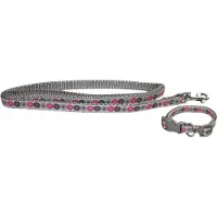 Little Rascals puppy halsband met lijn roze