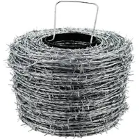Aquagart 100 meter gegalvaniseerd prikkeldraad 1,6/1,7 mm voor wildhekken, boshekken en geknoopt draadgaas.