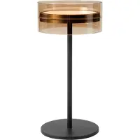 Highlight Tafellamp Enzo Brons/Amber Glas