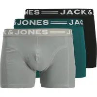Jack & Jones Boxershorts 'JJSense' smoky blue / spar / zwart / wit