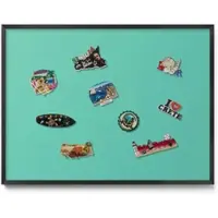 Tulup Magneetbord met Zwarte Frame - Munt Magneetbord Met Effen Achtergrond - 80 cm x 60 cm - Muntkleur - Memobord Magnetisch - Magnetisch Bord Rechthoekig - Magnetisch Bord voor aan de Wand