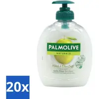 Palmolive 20 x Naturals - Handzeep - Melk & Olijf - 300 ml - Handzeep Melk En Olijf - Natuurlijke Handzeep - Melkproteïnen Handzeep - Olijfextract Handzeep - Handzeep Voor Huidverzorging