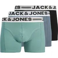 Jack & Jones Boxershorts 'Sense' grijs / donkergroen / zwart