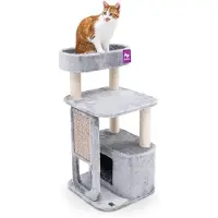 Petrebels Little Rock 99 katten krabpaal - Grijs - 99 cm - stabiel