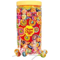 Chupa Chups Mini lollies - snoepmix met fruitsmaken - in herbruikbare bokaal - 630g