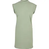 Build Your Brand Extended Short Sleeve Short Dress Groen 4XL Vrouw