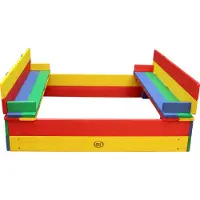 Axi Ella Zandbak 100 x 95 cm met bankjes Regenboog