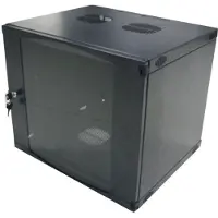 Logilink Professional W15F64B: 19-inch wandmontagepaneel, één stuk, 15 HE, zwartgrijs