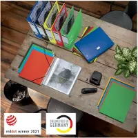 Leitz Recycle Projectmap A4 - met 5 Vakken - 80% Gerecycled Post-consumer Plastic - Blauw