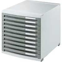 HAN CONTUR 1510-19 Ladebox Lichtgrijs DIN A4, DIN B5, DIN C4 Aantal lades: 10