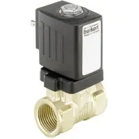 Burkert Magneetventiel NPT 1/2'' NC Messing NBR 0-10bar/145psi 24VAC Anti-Waterslag 6213 273547