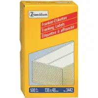 Avery Zweckform AVERY Frankeeretiketten 3442 Permanent klevend Wit 138 x 48 mm 250 Vellen à 2 Etiketten