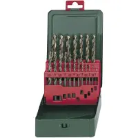 Metabo 627157000 HSS 19-delige metaaldraadboorset 1 mm, 1.5 mm, 2 mm, 2.5 mm, 3 mm, 3.5 mm, 4 mm, 4.5 mm, 5 mm