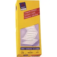 Avery Etiket 3615 88.9x35.7mm 1-baans wit 4000stuk