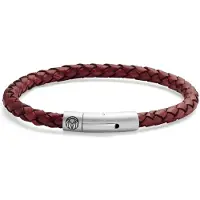 Lucleon Rode Leren Bolo Armband