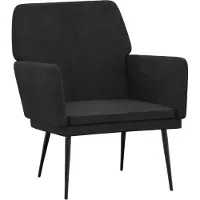 vidaXL Fauteuil 62x79x79 cm fluweel zwart