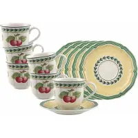 Villeroy & Boch Espressotassen mit Untertassen French Garden Fleurence 80 ml Set van 6