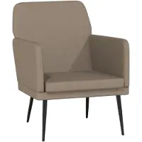 vidaXL Fauteuil 61x78x80 cm kunstleer cappuccinokleurig